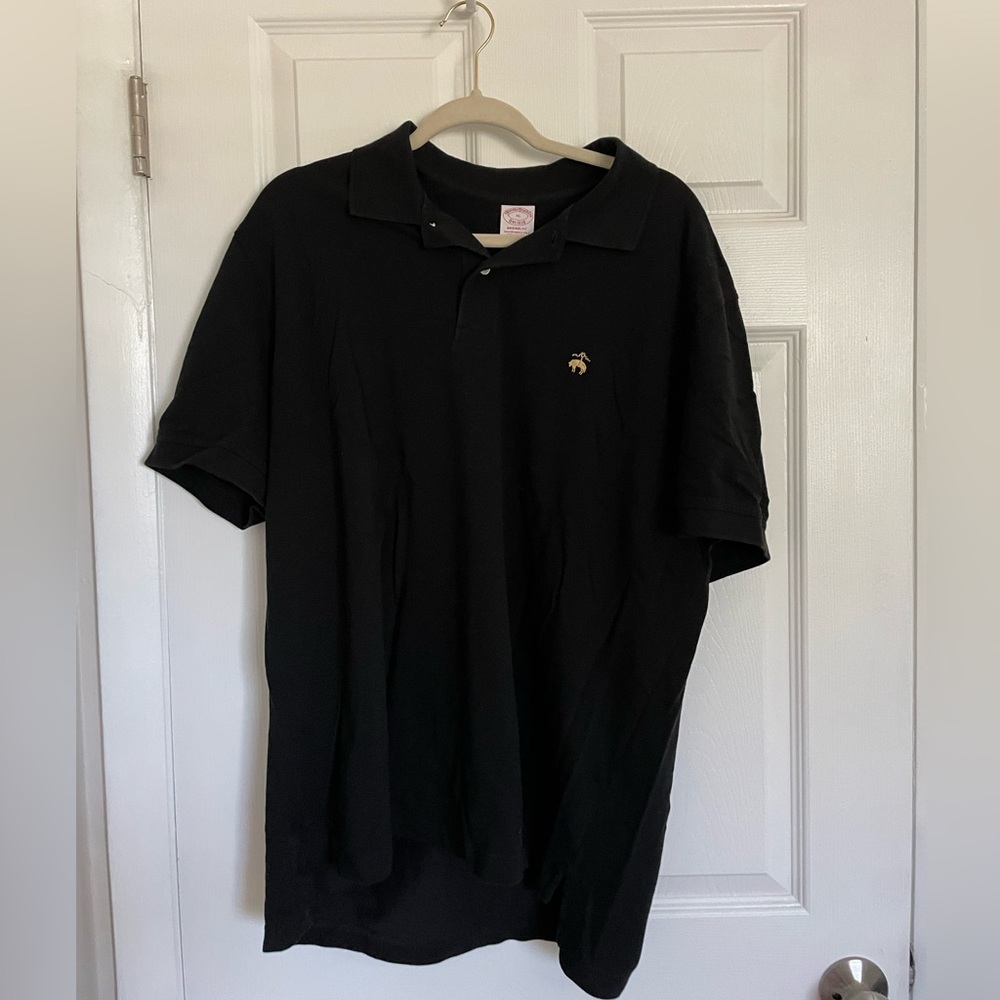 Brooks Brothers Black Polo Shirt with Logo